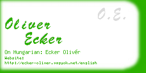 oliver ecker business card